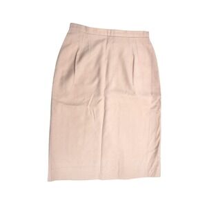 Issac Hazan Pink Wool Pencil Skirt Knee Length Career Office Vintage 80s
